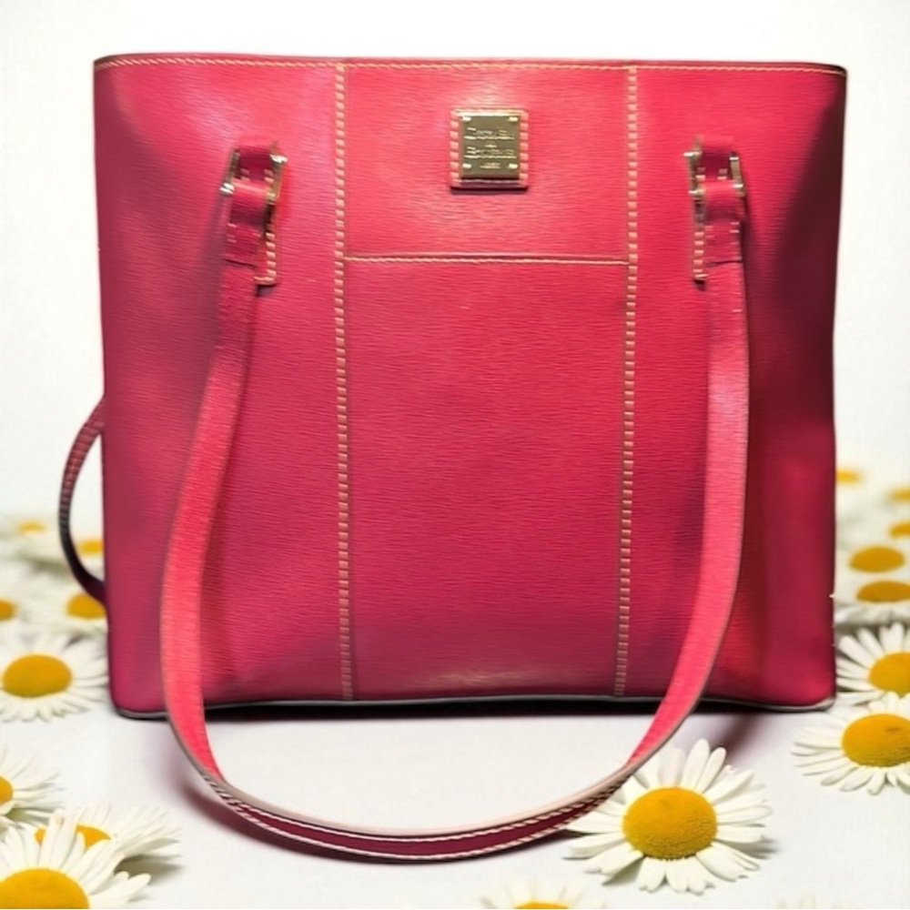 Dooney & Bourke Large Saffiano Leather Lexington Pink Tote Bag Handbag Shopper